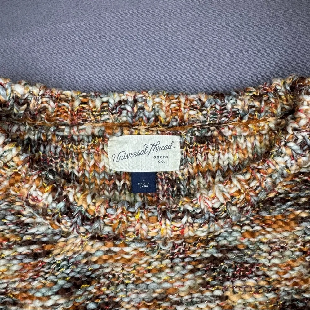 Universal Thread size large multi color knit wool blend long sleeve sweater - Picture 3 of 6